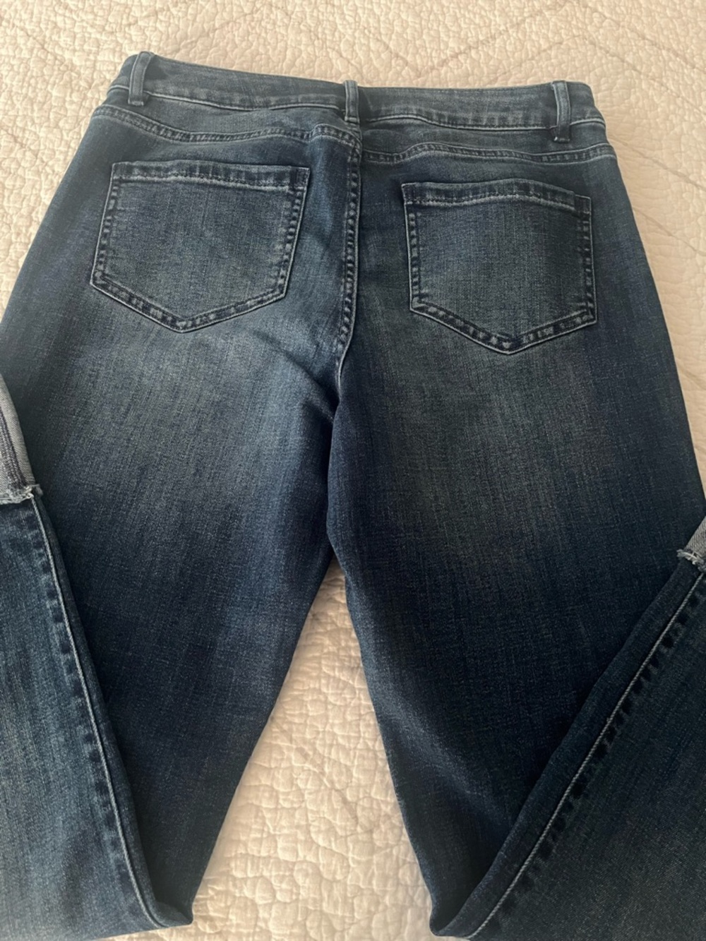 J. Jill Women's Denim Size 8 High Rise  Straight-Leg Jeans in Dark Indigo - Picture 4 of 7